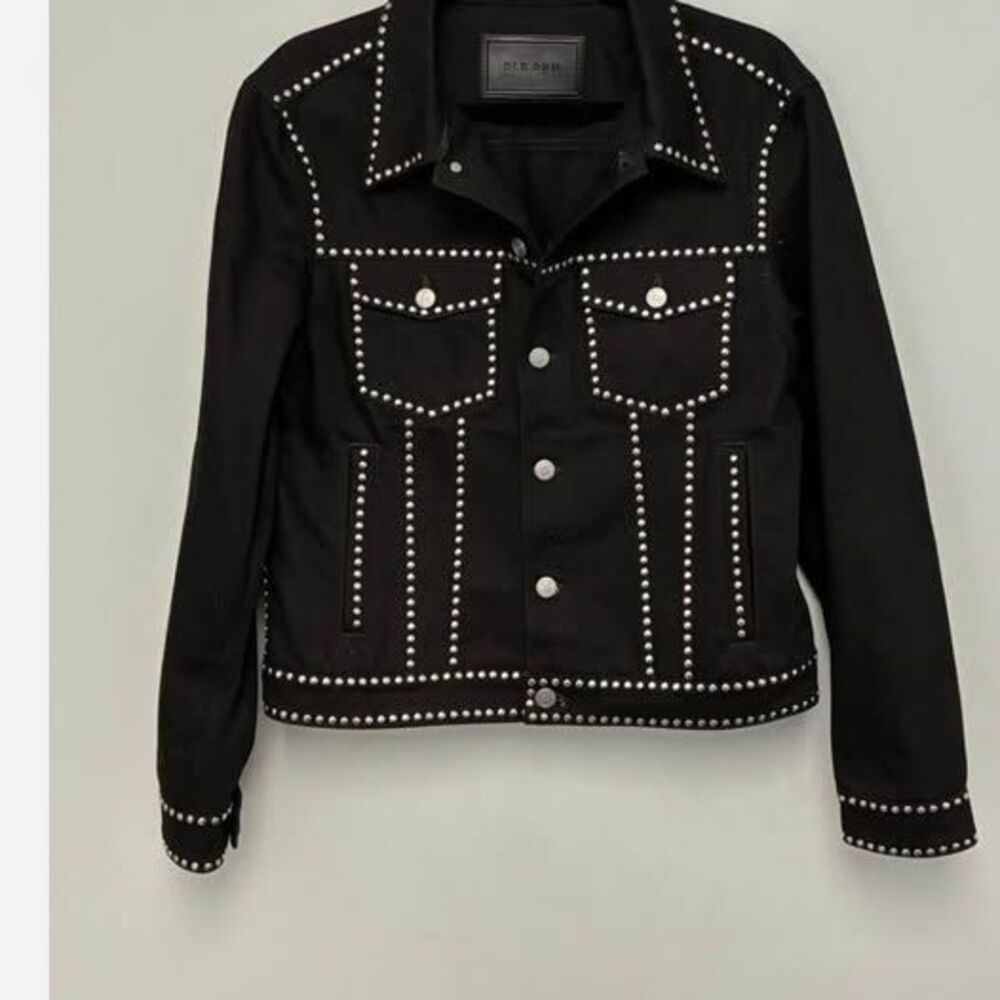 NWT BLK DNM Sparkly Rhinestone West Knit Sweater Jacket  3 Sizes 
 M-L- L